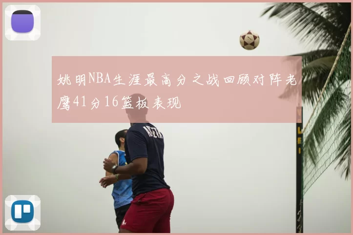 姚明NBA生涯最高分之战回顾对阵老鹰41分16篮板表现