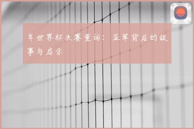 年世界杯决赛重访:亚军背后的故事与启示